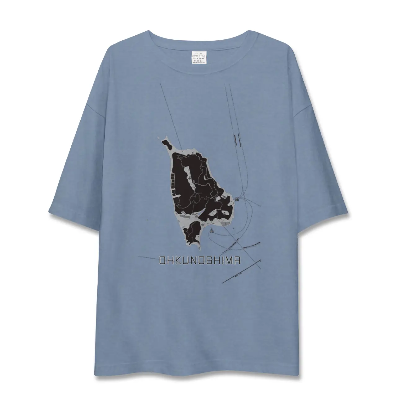 【大久野島(広島県)】地図柄ビッグシルエットTシャツ