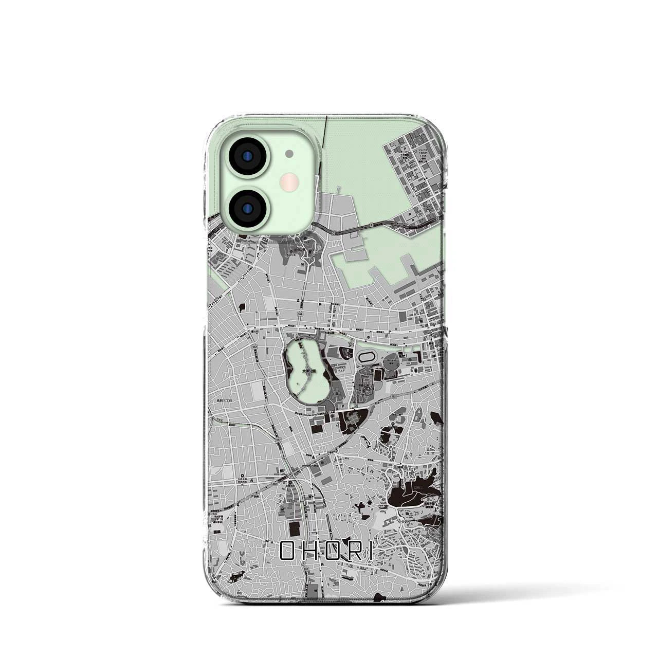 【大濠(福岡県)】地図柄iPhoneケース(クリアタイプ)