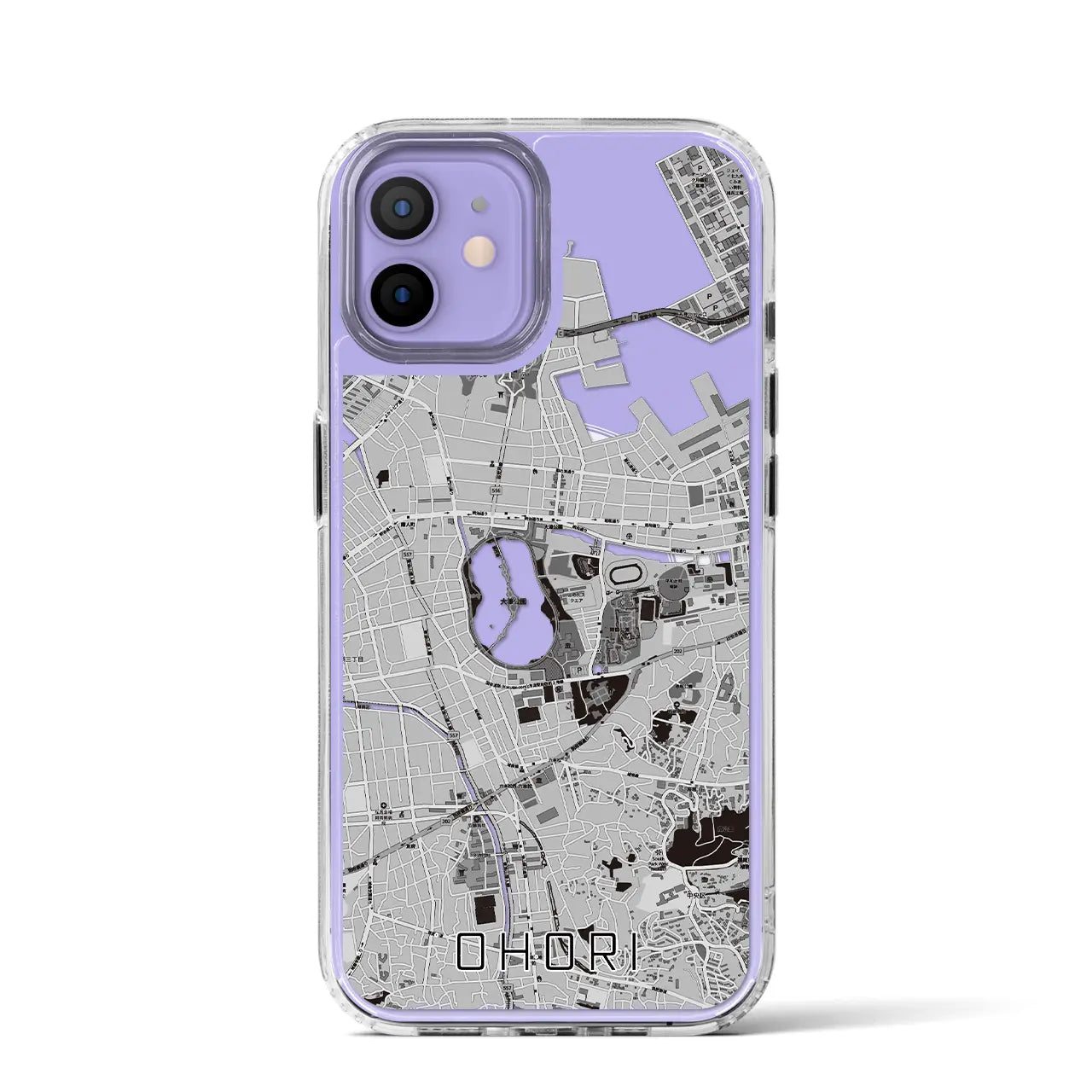 【大濠(福岡県)】地図柄iPhoneケース(MagSafeタイプ)