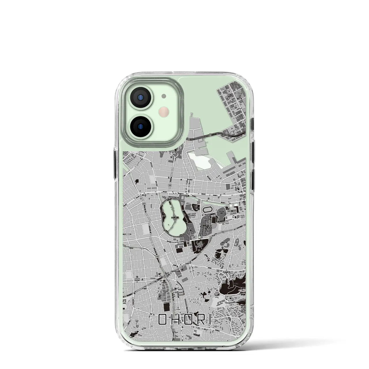【大濠(福岡県)】地図柄iPhoneケース(MagSafeタイプ)