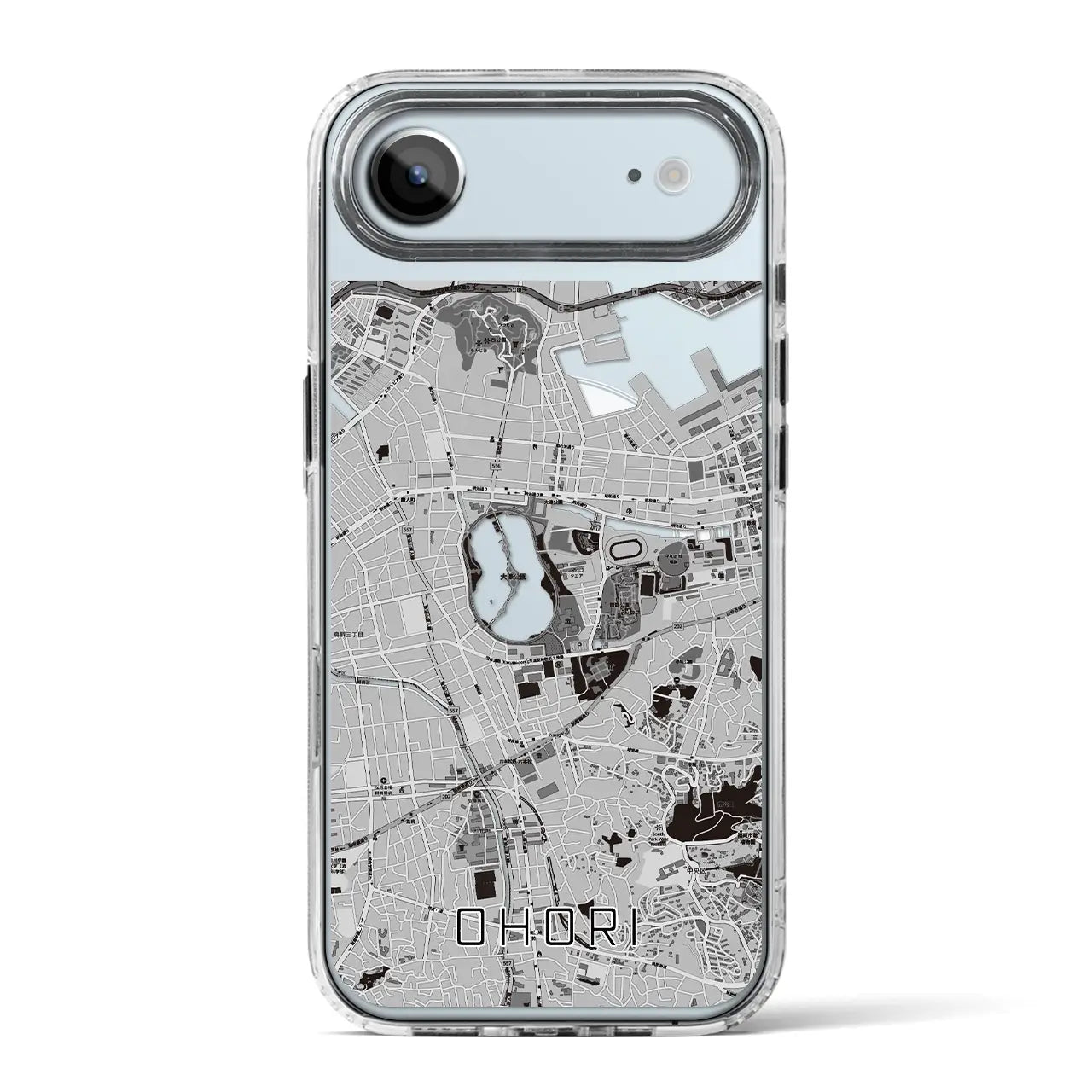 【大濠(福岡県)】地図柄iPhoneケース(MagSafeタイプ)