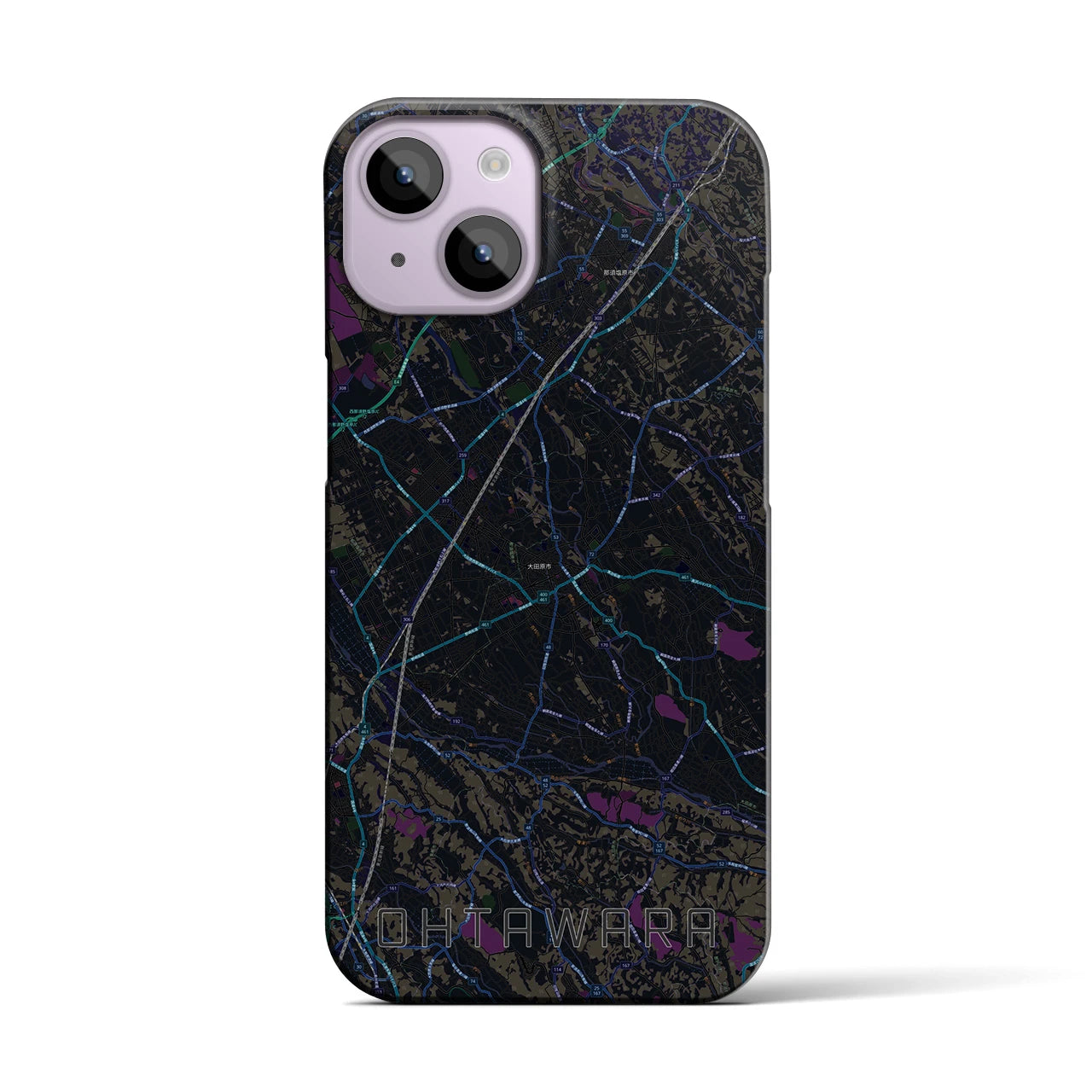 【大田原(栃木県)】地図柄iPhoneケース(バックカバータイプ)