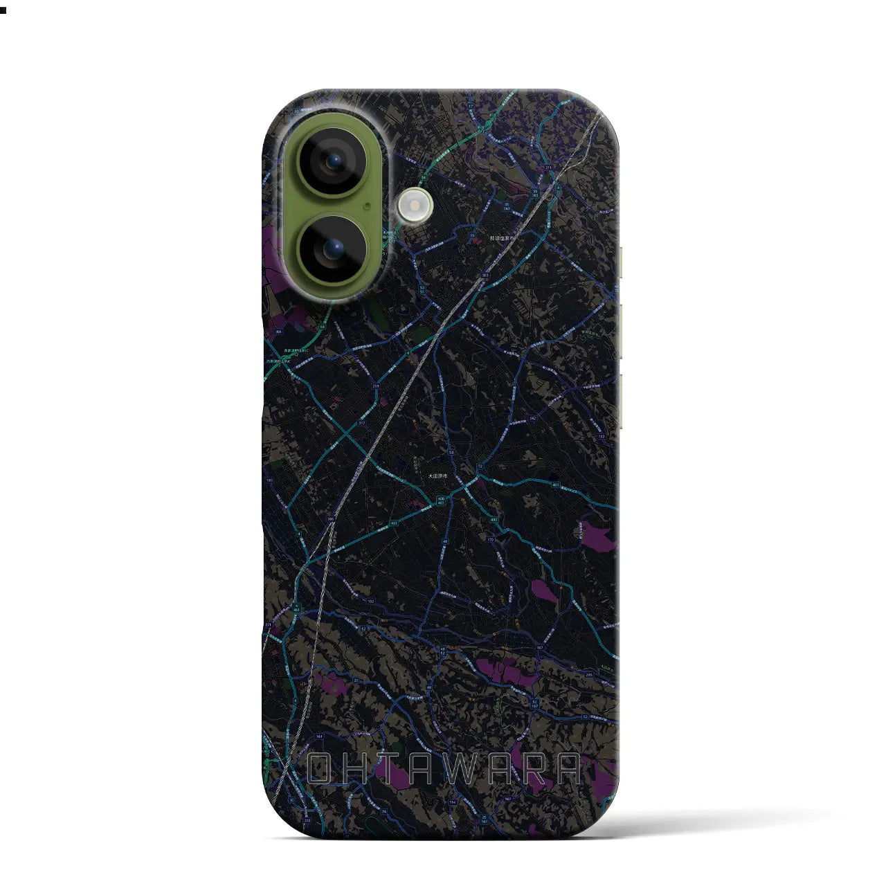 【大田原(栃木県)】地図柄iPhoneケース(バックカバータイプ)