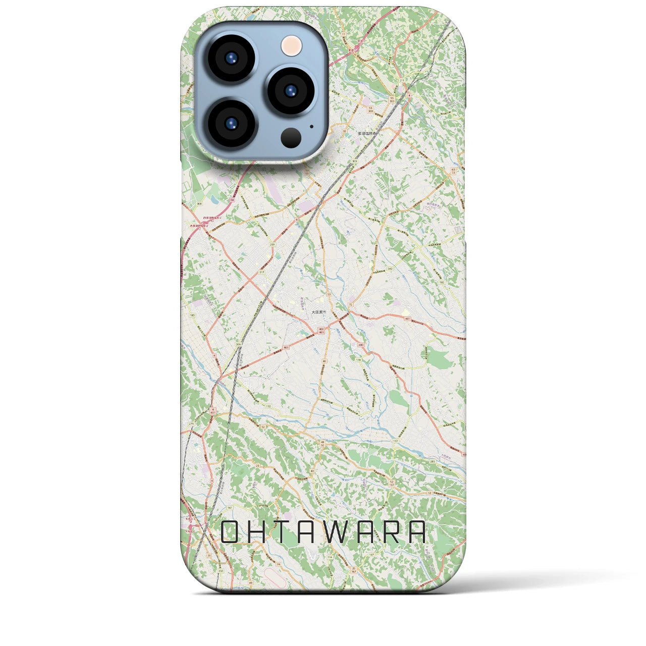 【大田原(栃木県)】地図柄iPhoneケース(バックカバータイプ)