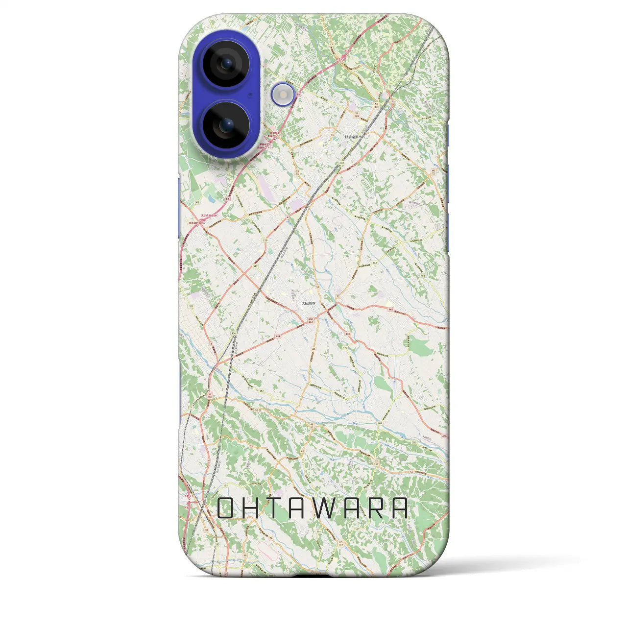 【大田原(栃木県)】地図柄iPhoneケース(バックカバータイプ)ナチュラル・iPhone 16 Pro Max 用