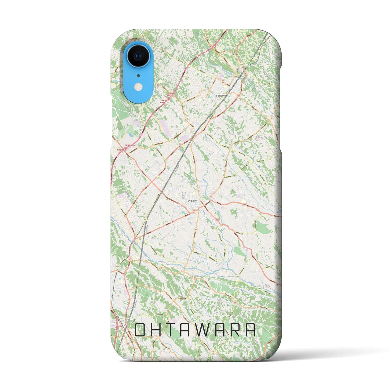 【大田原(栃木県)】地図柄iPhoneケース(バックカバータイプ)