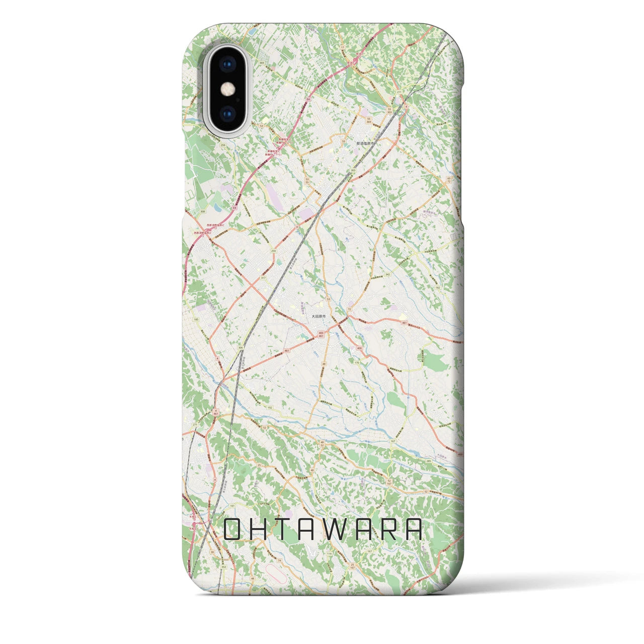 【大田原(栃木県)】地図柄iPhoneケース(バックカバータイプ)