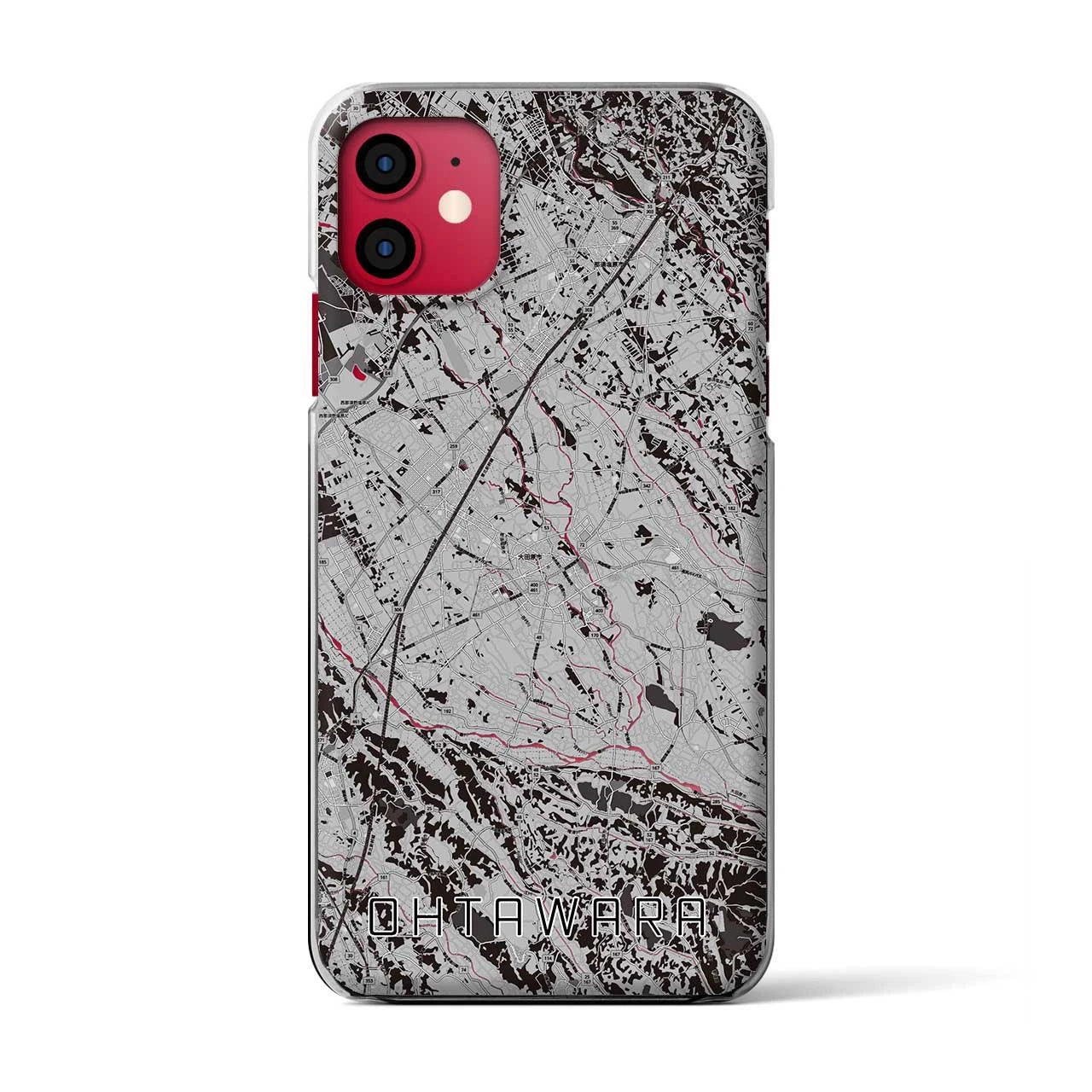 【大田原(栃木県)】地図柄iPhoneケース(クリアタイプ)