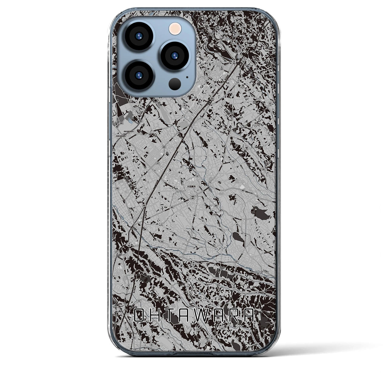 【大田原(栃木県)】地図柄iPhoneケース(クリアタイプ)