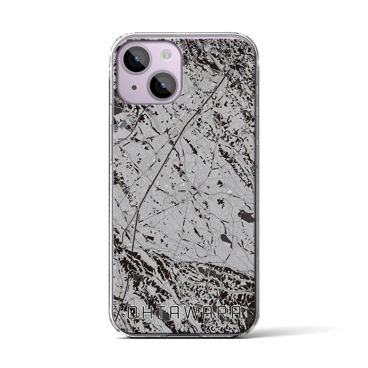 【大田原(栃木県)】地図柄iPhoneケース(クリアタイプ)