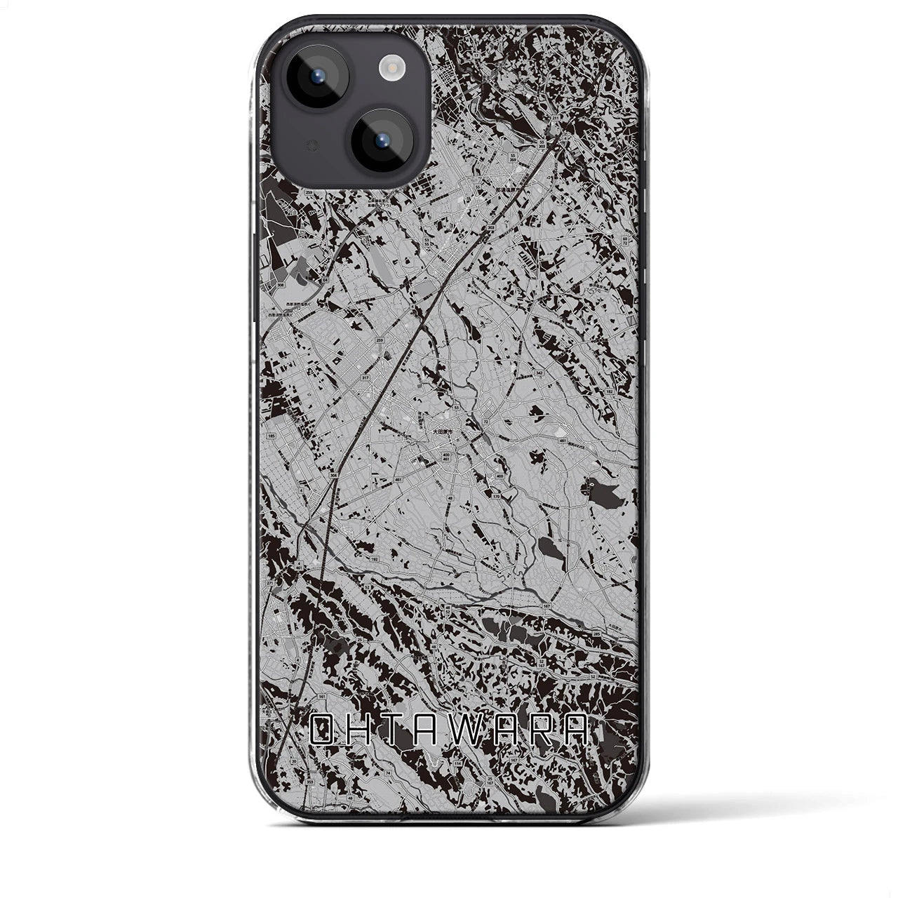 【大田原(栃木県)】地図柄iPhoneケース(クリアタイプ)