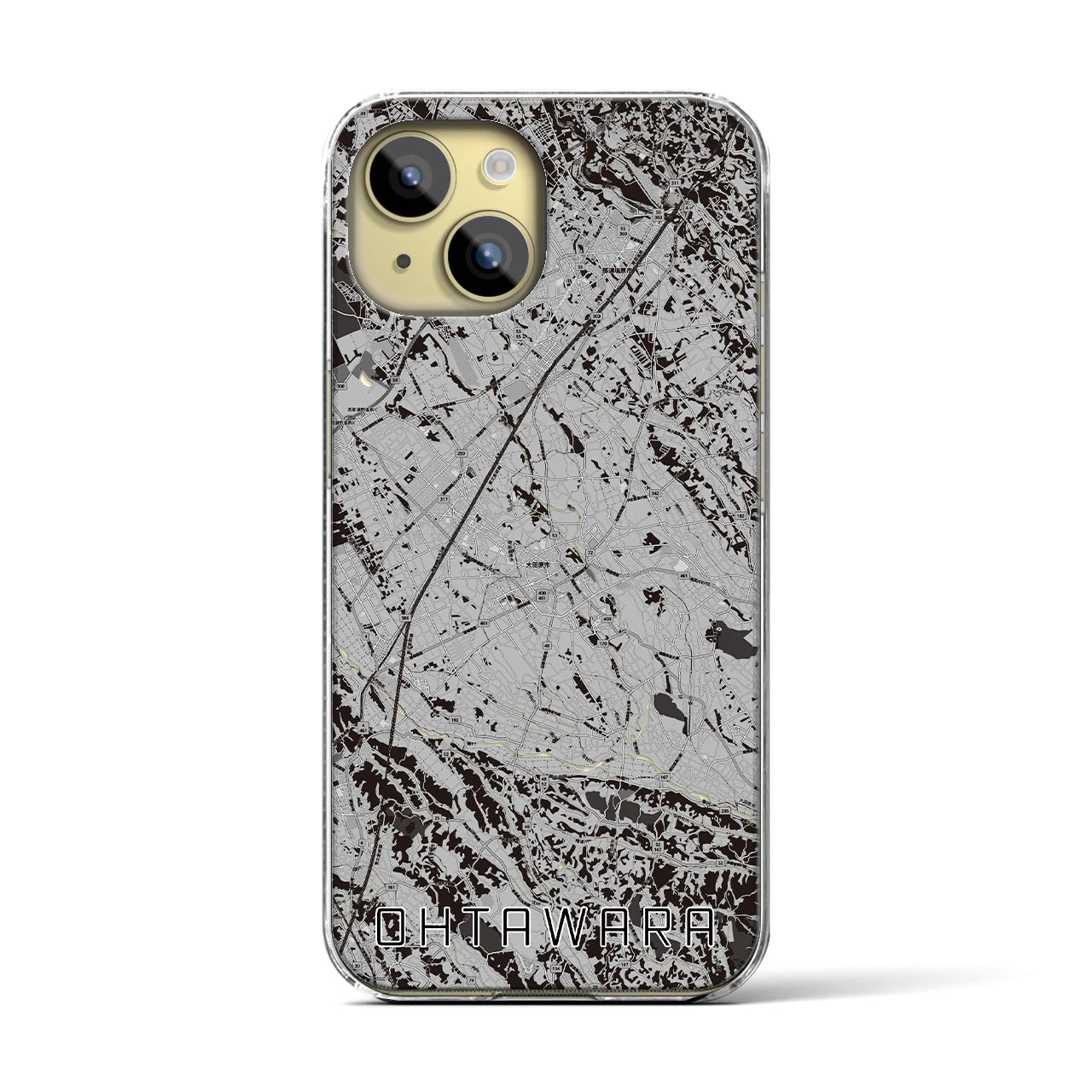 【大田原(栃木県)】地図柄iPhoneケース(クリアタイプ)