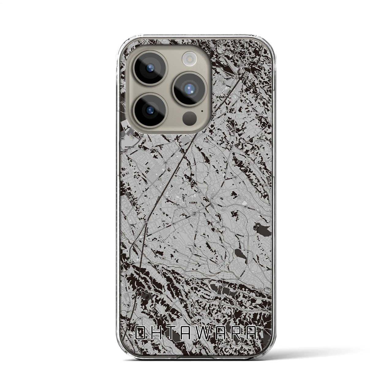 【大田原(栃木県)】地図柄iPhoneケース(クリアタイプ)