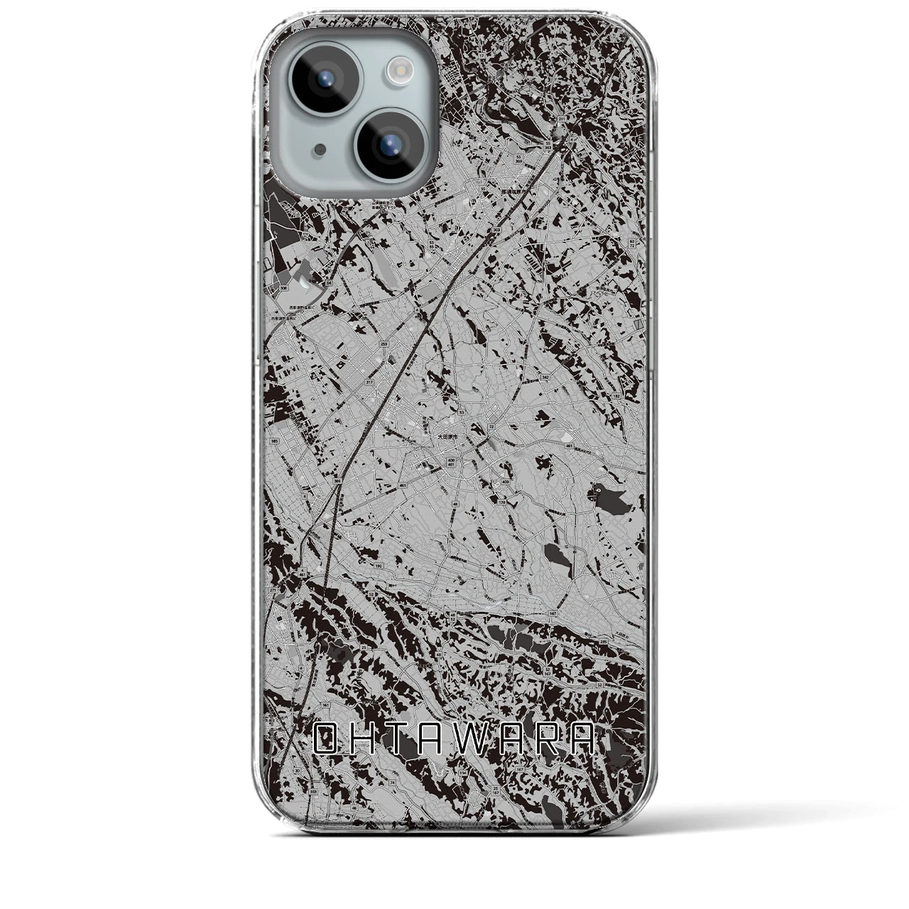 【大田原(栃木県)】地図柄iPhoneケース(クリアタイプ)