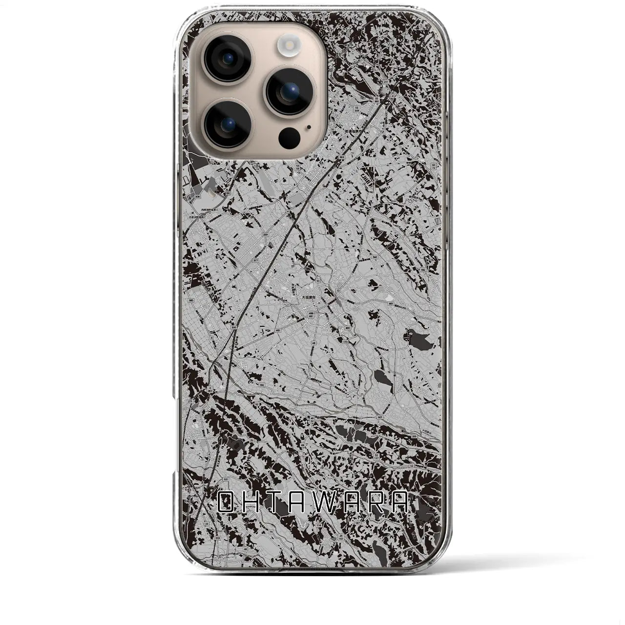 【大田原(栃木県)】地図柄iPhoneケース(クリアタイプ)