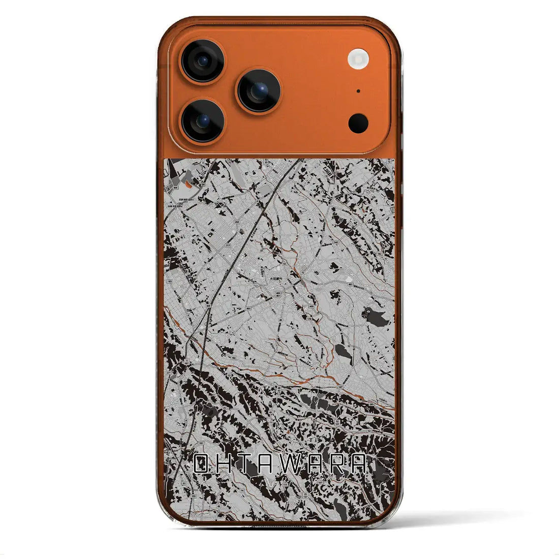 【大田原(栃木県)】地図柄iPhoneケース(クリアタイプ)