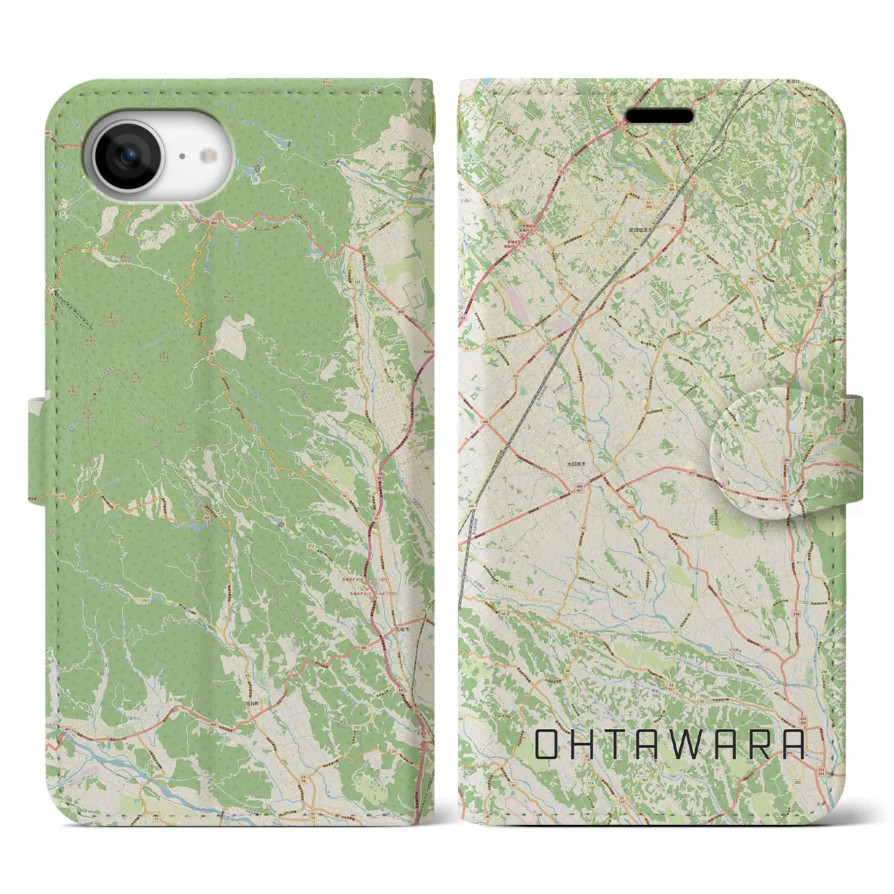 【大田原(栃木県)】地図柄iPhoneケース(手帳タイプ)