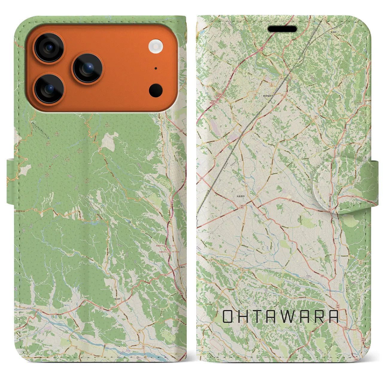 【大田原(栃木県)】地図柄iPhoneケース(手帳タイプ)