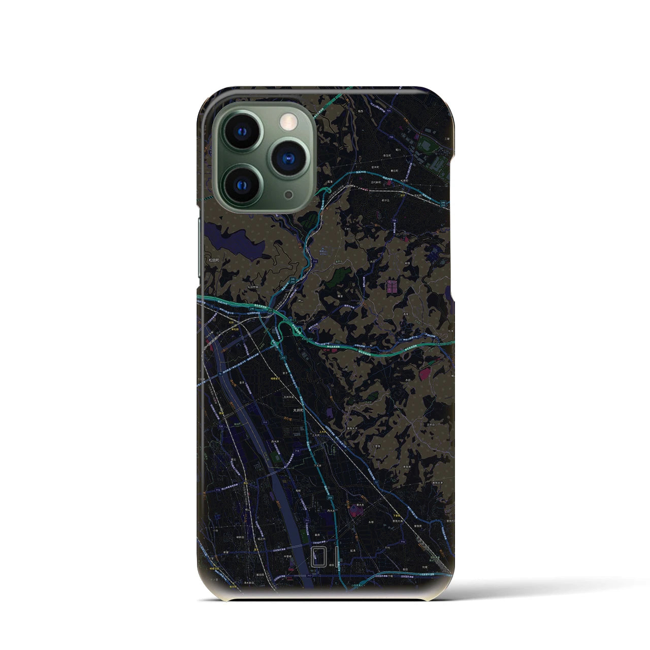 【大井(神奈川県)】地図柄iPhoneケース(バックカバータイプ)