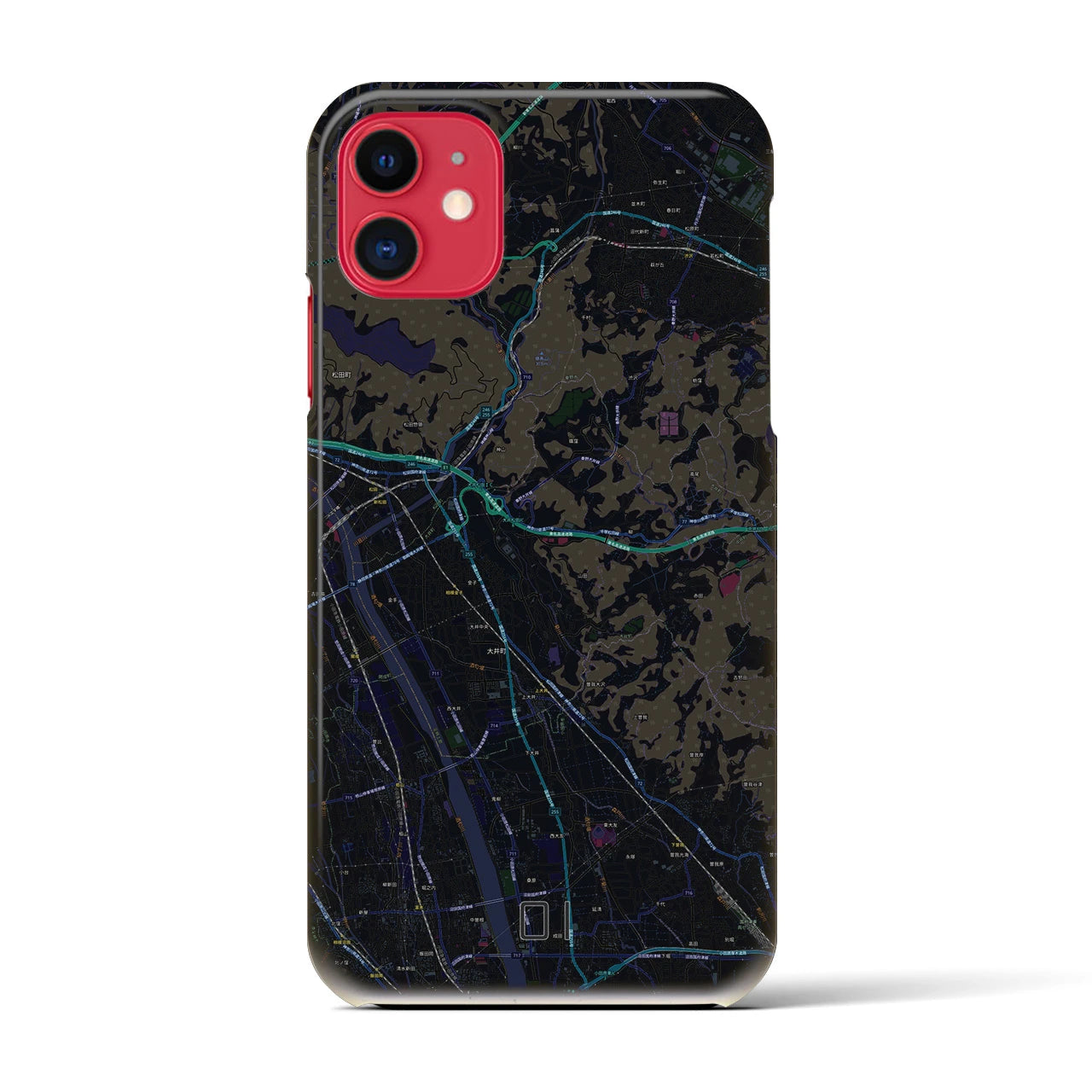 【大井(神奈川県)】地図柄iPhoneケース(バックカバータイプ)