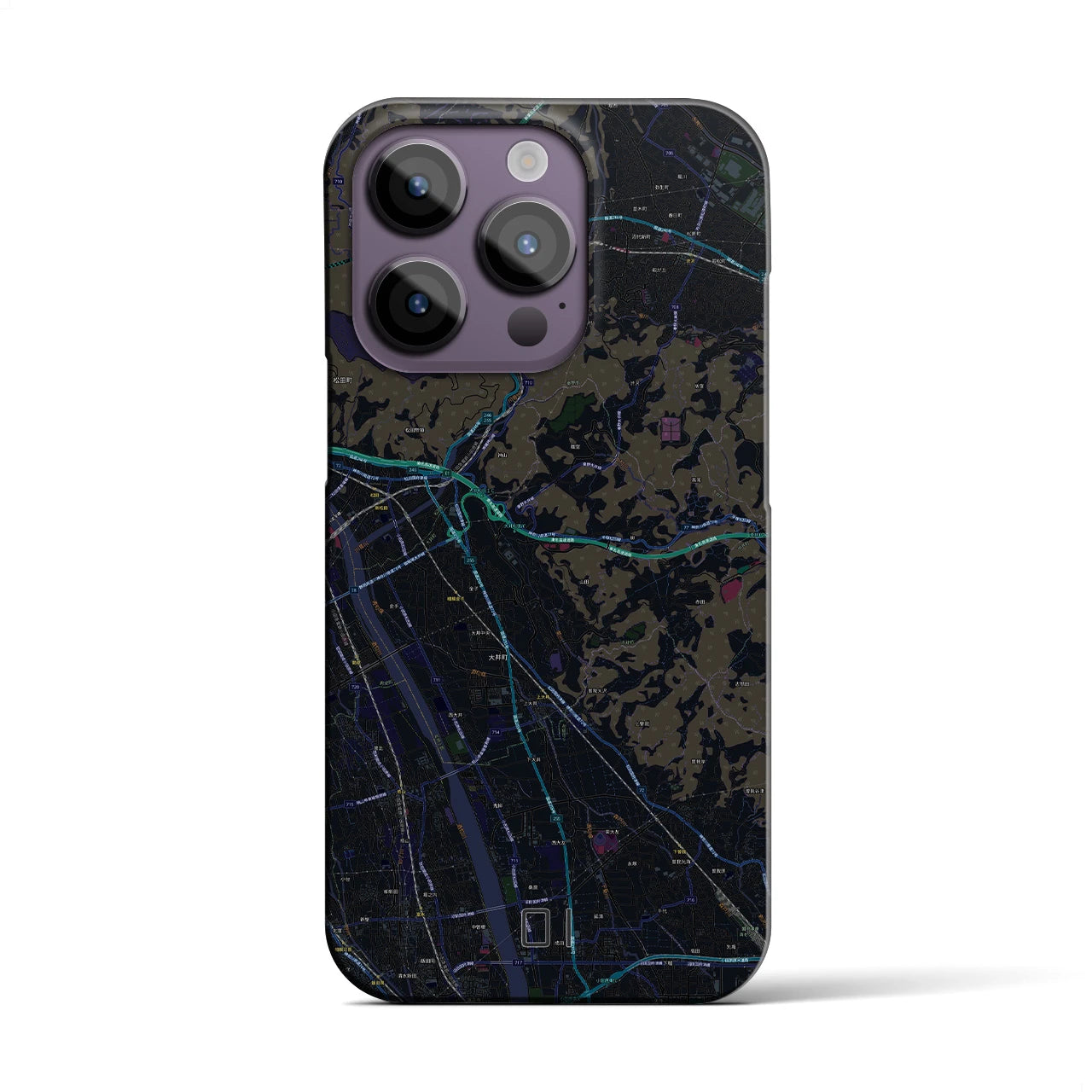 【大井(神奈川県)】地図柄iPhoneケース(バックカバータイプ)