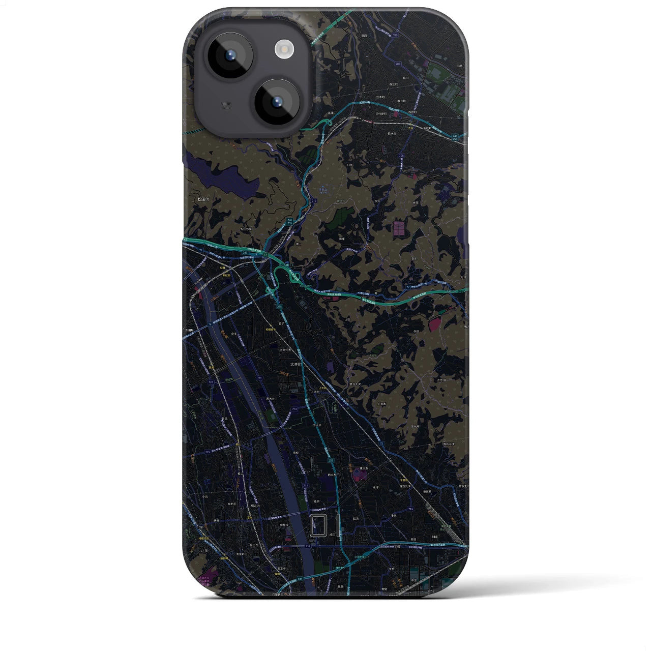 【大井(神奈川県)】地図柄iPhoneケース(バックカバータイプ)