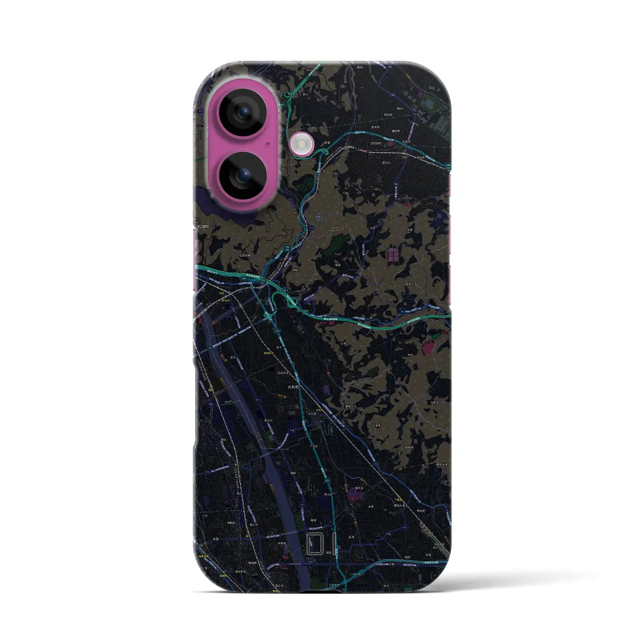 【大井(神奈川県)】地図柄iPhoneケース(バックカバータイプ)