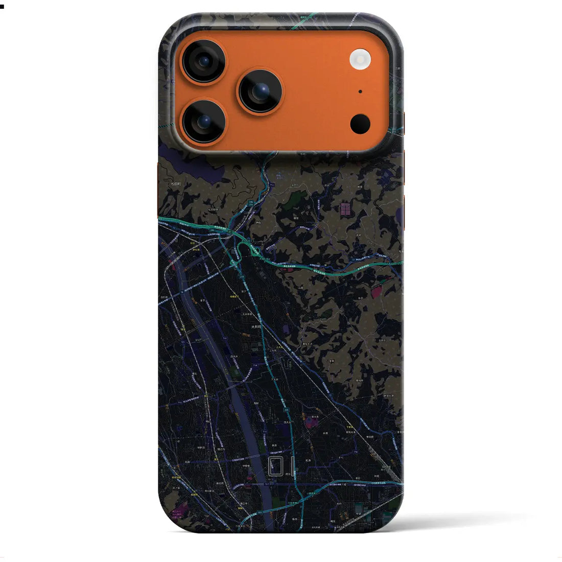 【大井(神奈川県)】地図柄iPhoneケース(バックカバータイプ)