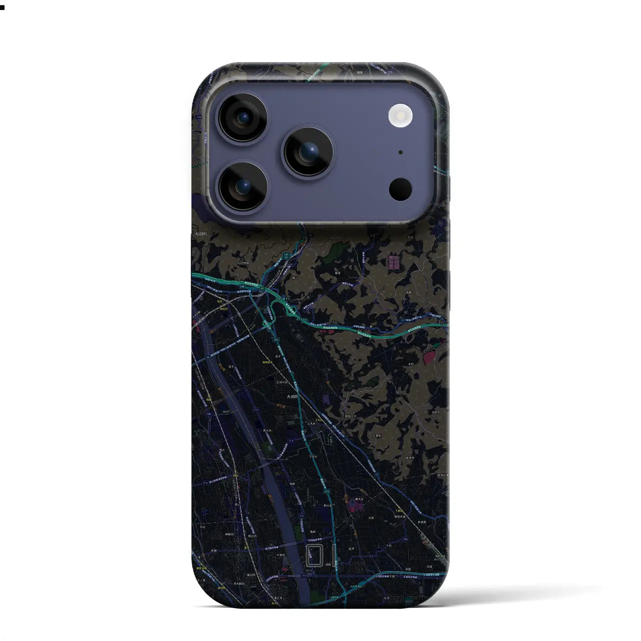 【大井(神奈川県)】地図柄iPhoneケース(バックカバータイプ)
