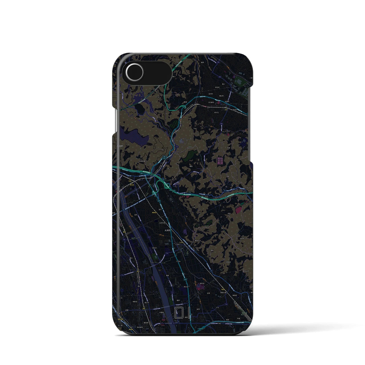 【大井(神奈川県)】地図柄iPhoneケース(バックカバータイプ)