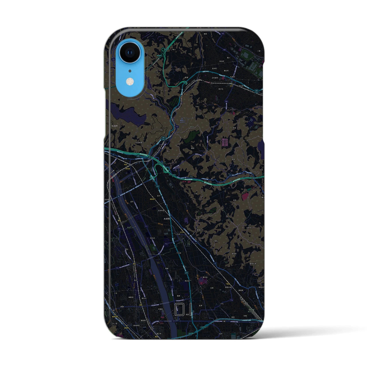 【大井(神奈川県)】地図柄iPhoneケース(バックカバータイプ)
