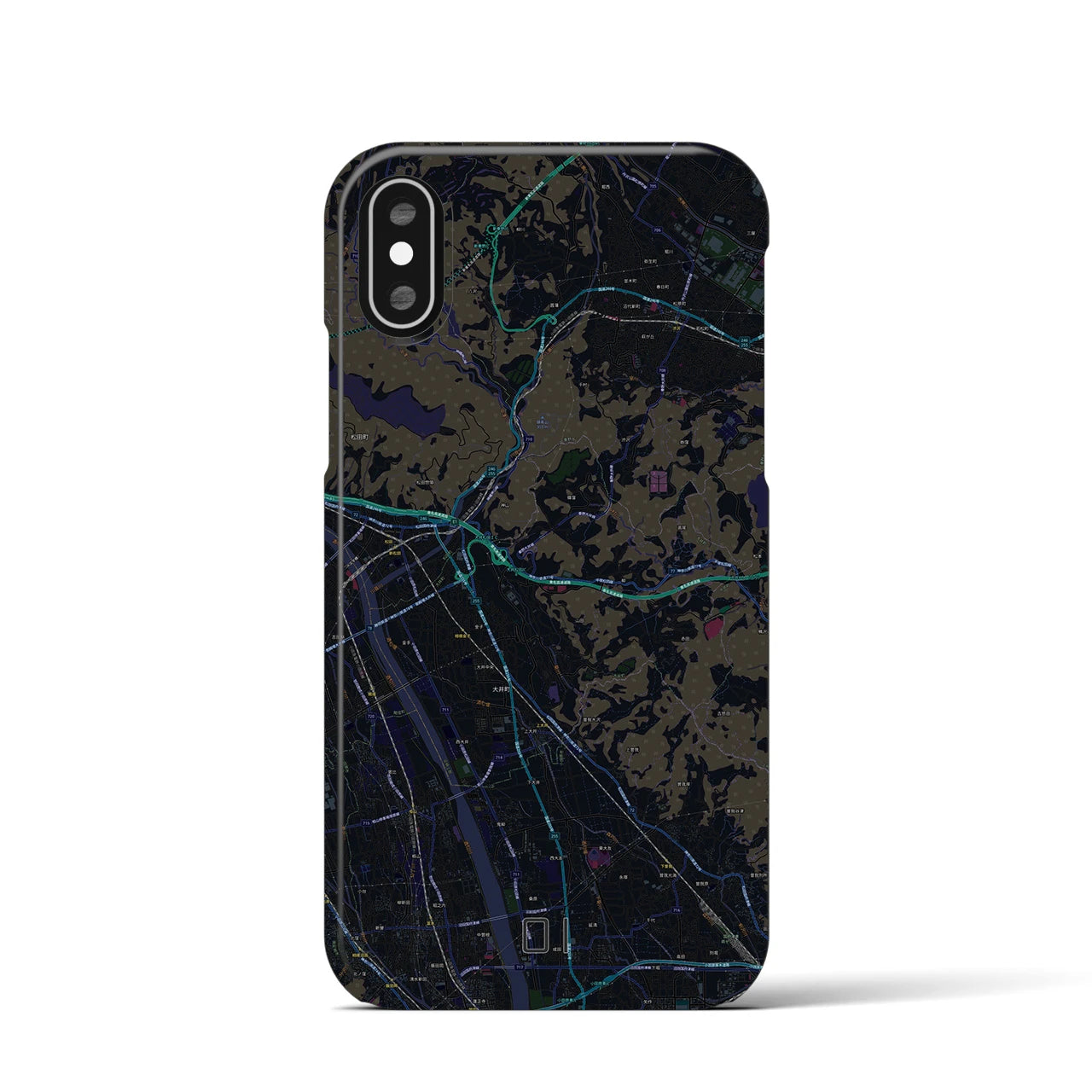 【大井(神奈川県)】地図柄iPhoneケース(バックカバータイプ)