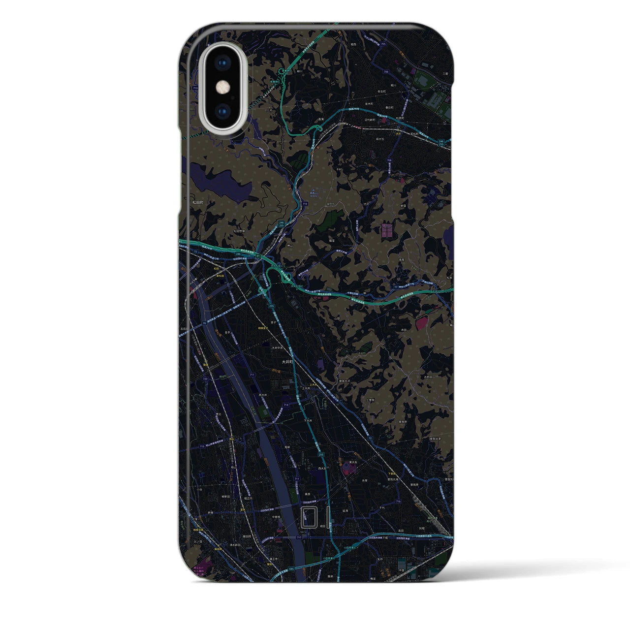【大井(神奈川県)】地図柄iPhoneケース(バックカバータイプ)