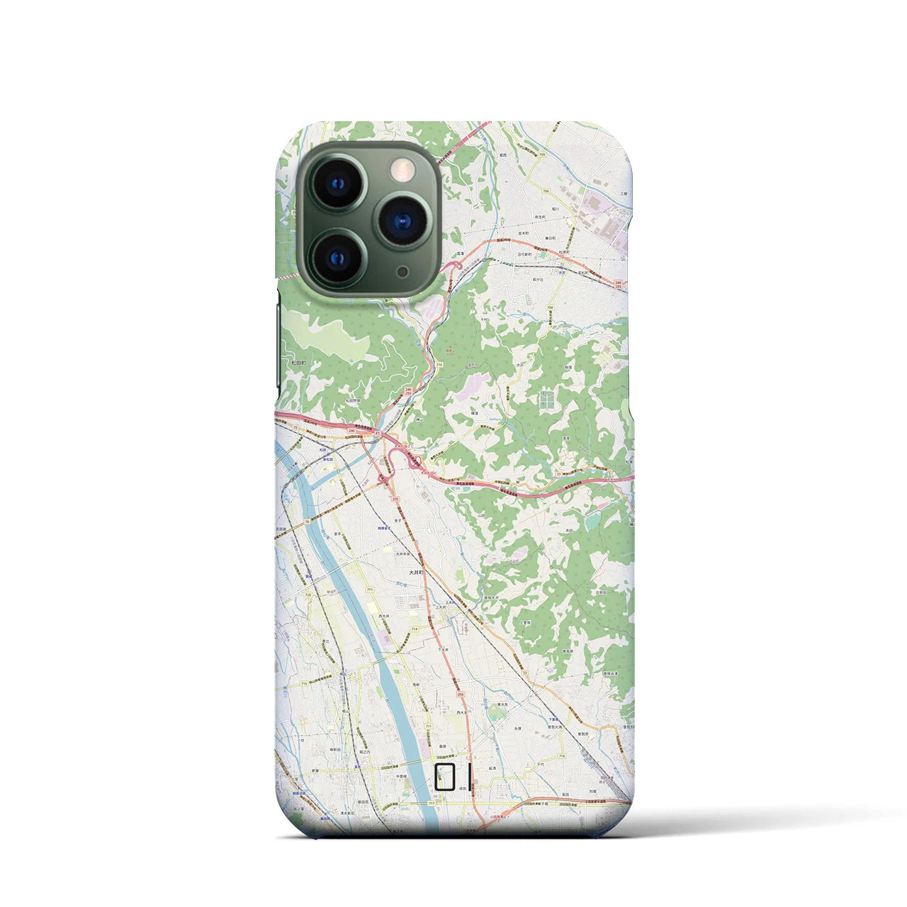 【大井(神奈川県)】地図柄iPhoneケース(バックカバータイプ)
