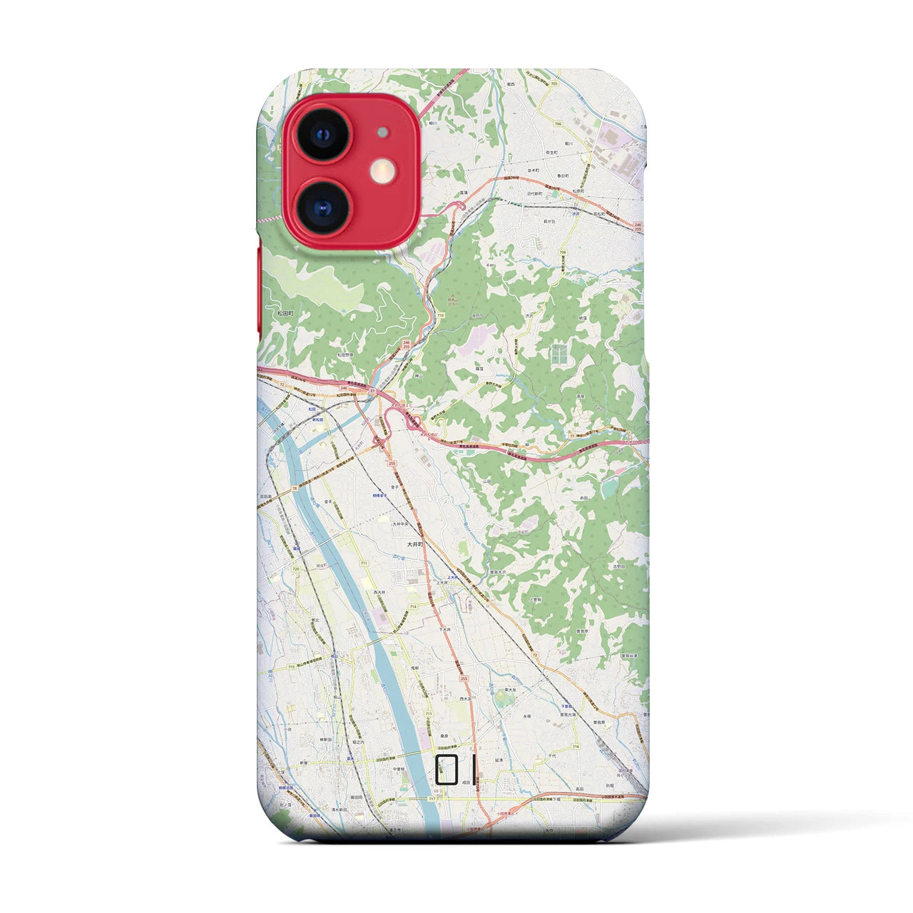 【大井(神奈川県)】地図柄iPhoneケース(バックカバータイプ)
