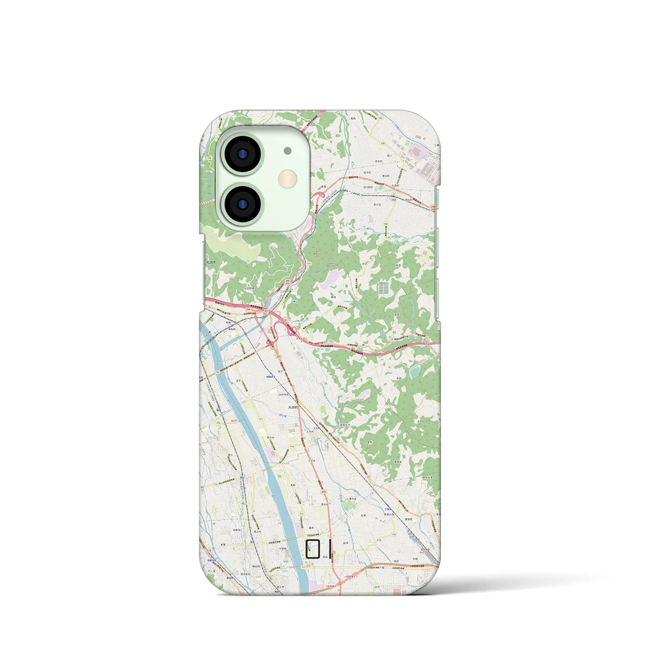 【大井(神奈川県)】地図柄iPhoneケース(バックカバータイプ)