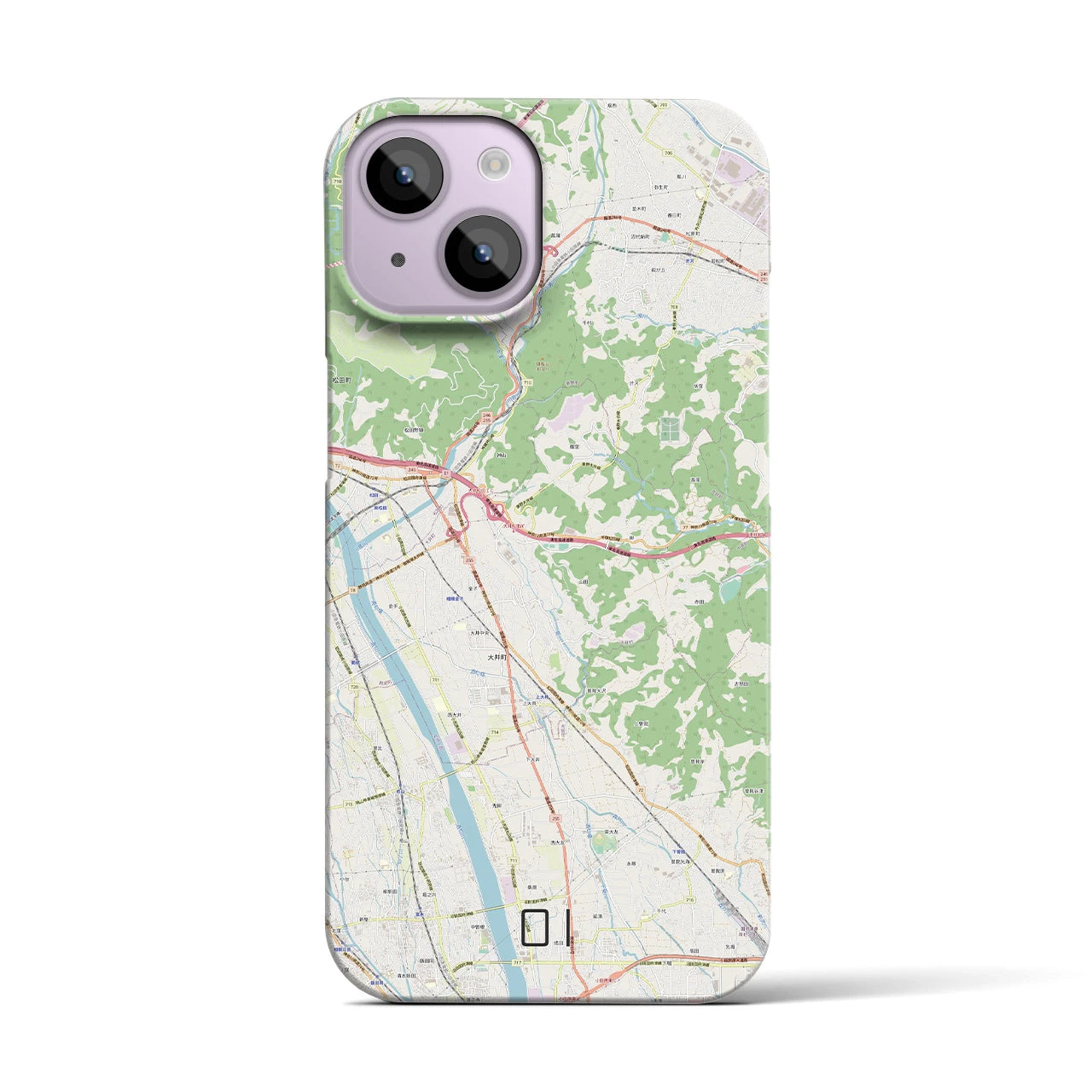 【大井(神奈川県)】地図柄iPhoneケース(バックカバータイプ)