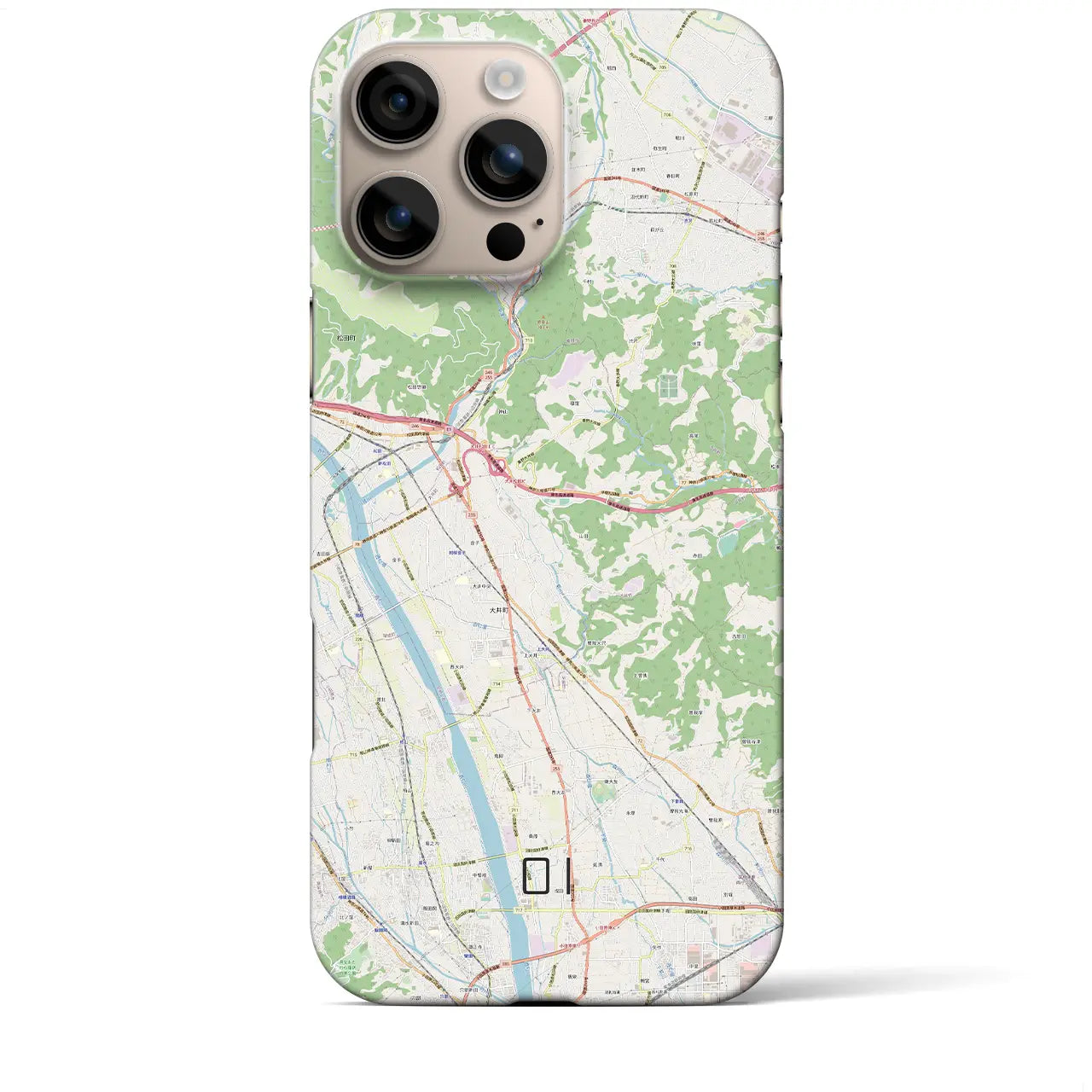【大井(神奈川県)】地図柄iPhoneケース(バックカバータイプ)