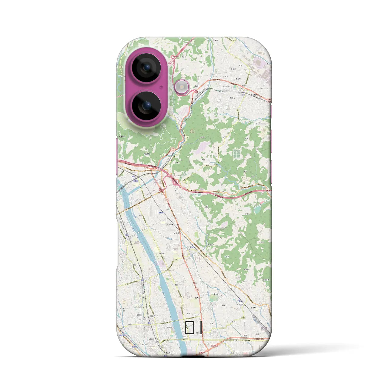 【大井(神奈川県)】地図柄iPhoneケース(バックカバータイプ)