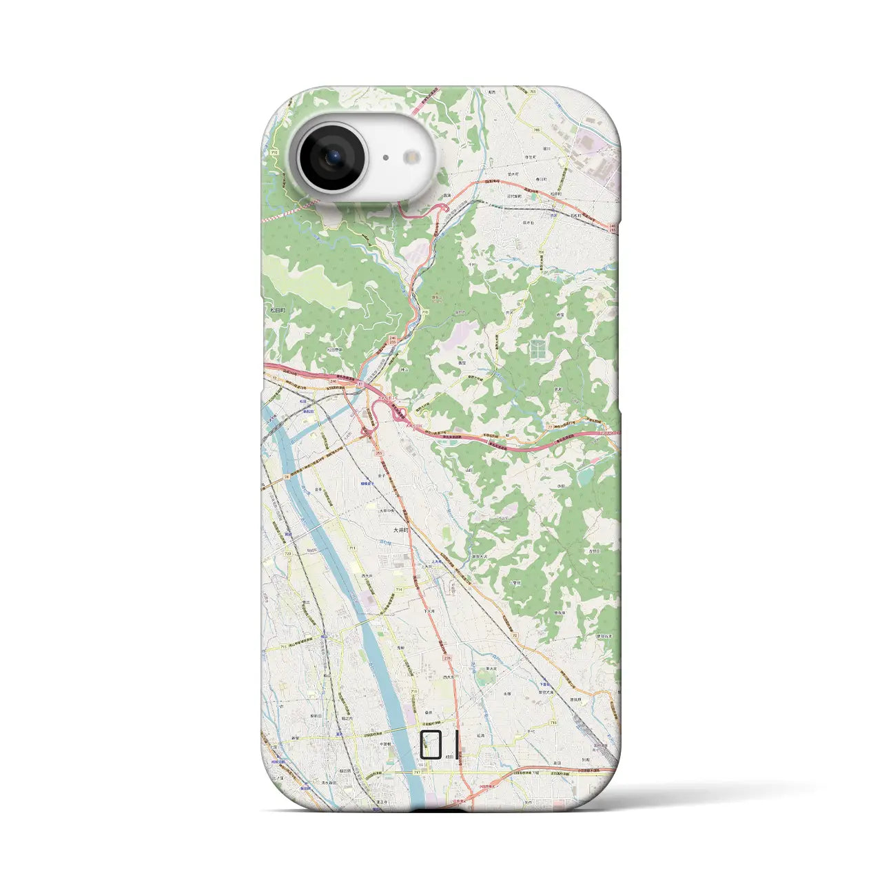 【大井(神奈川県)】地図柄iPhoneケース(バックカバータイプ)
