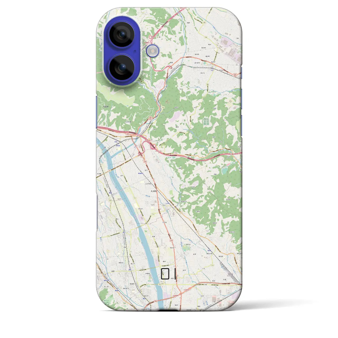 【大井(神奈川県)】地図柄iPhoneケース(バックカバータイプ)