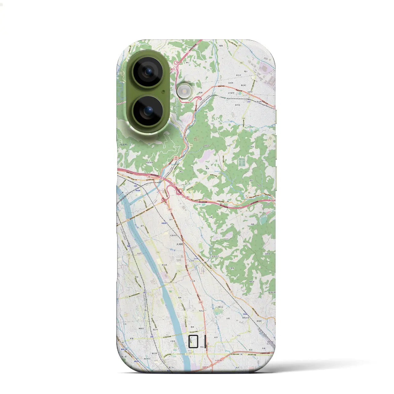 【大井(神奈川県)】地図柄iPhoneケース(バックカバータイプ)