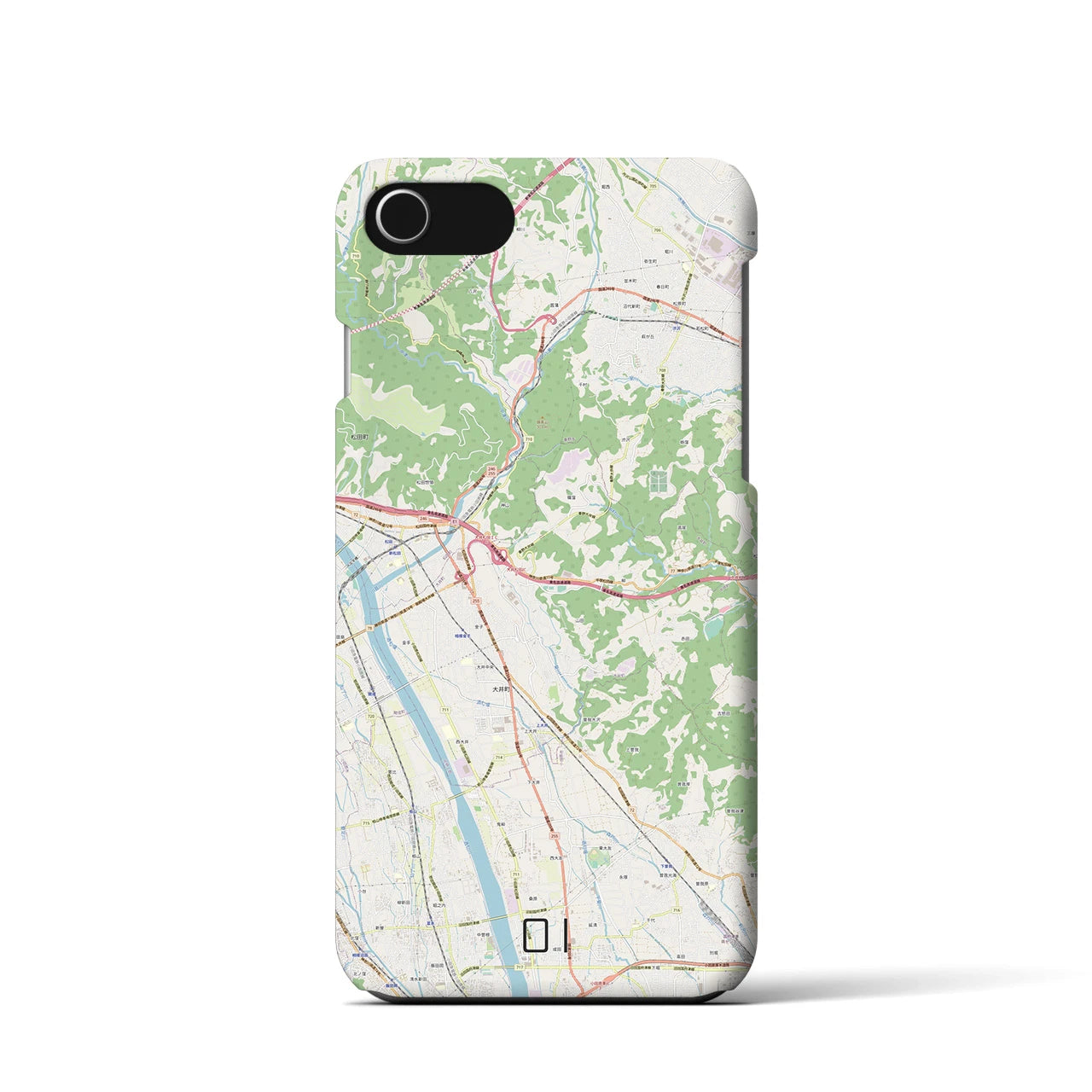【大井(神奈川県)】地図柄iPhoneケース(バックカバータイプ)