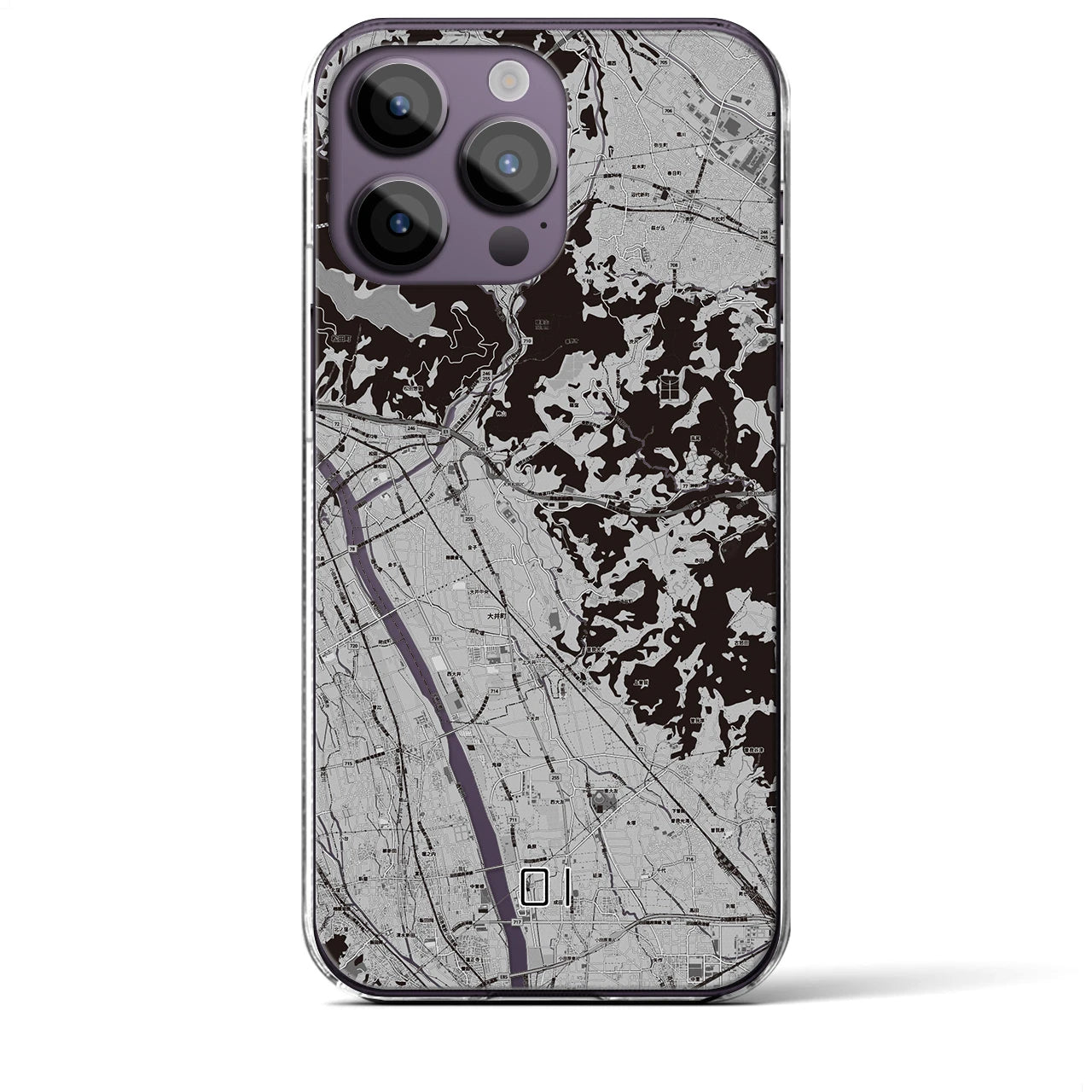 【大井(神奈川県)】地図柄iPhoneケース(クリアタイプ)