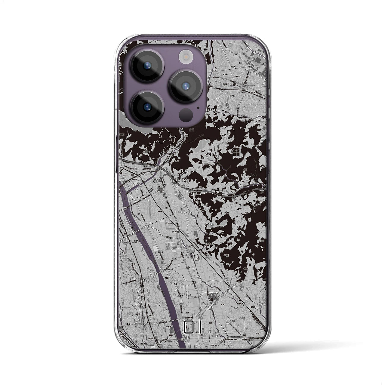 【大井(神奈川県)】地図柄iPhoneケース(クリアタイプ)