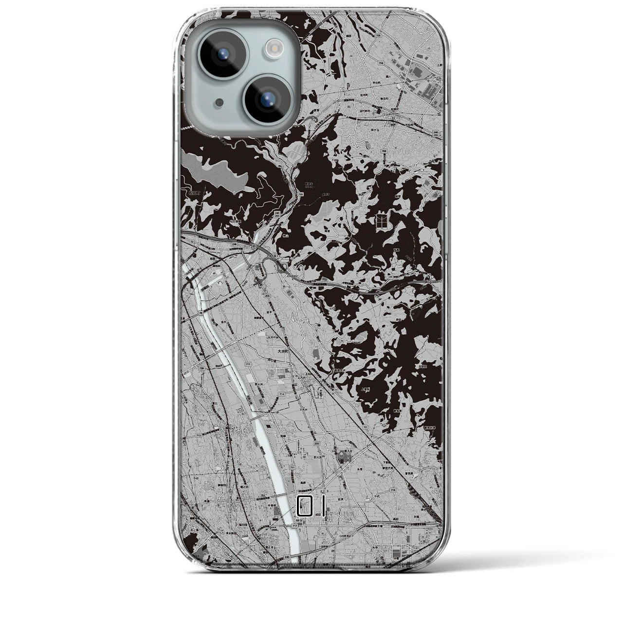 【大井(神奈川県)】地図柄iPhoneケース(クリアタイプ)