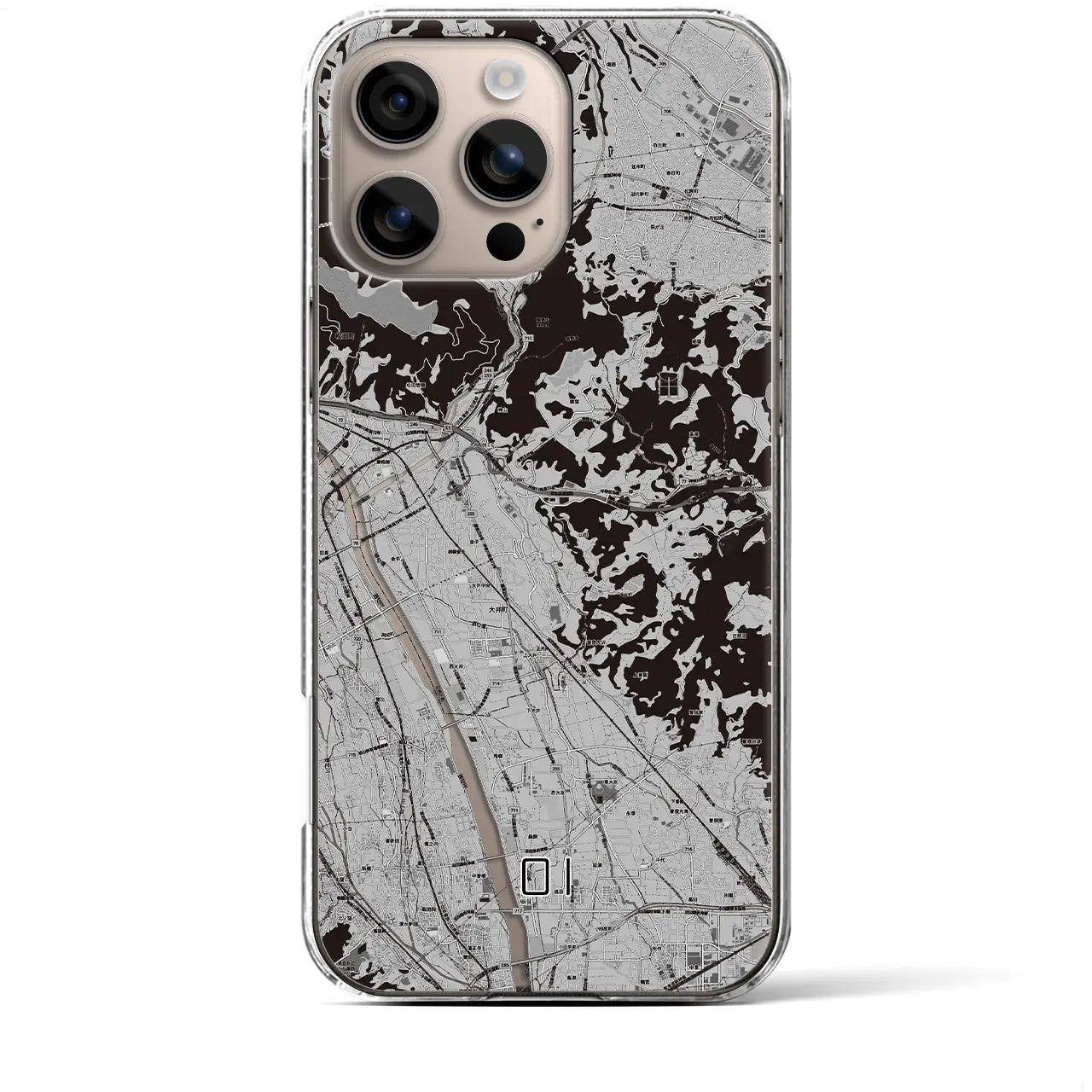 【大井(神奈川県)】地図柄iPhoneケース(クリアタイプ)