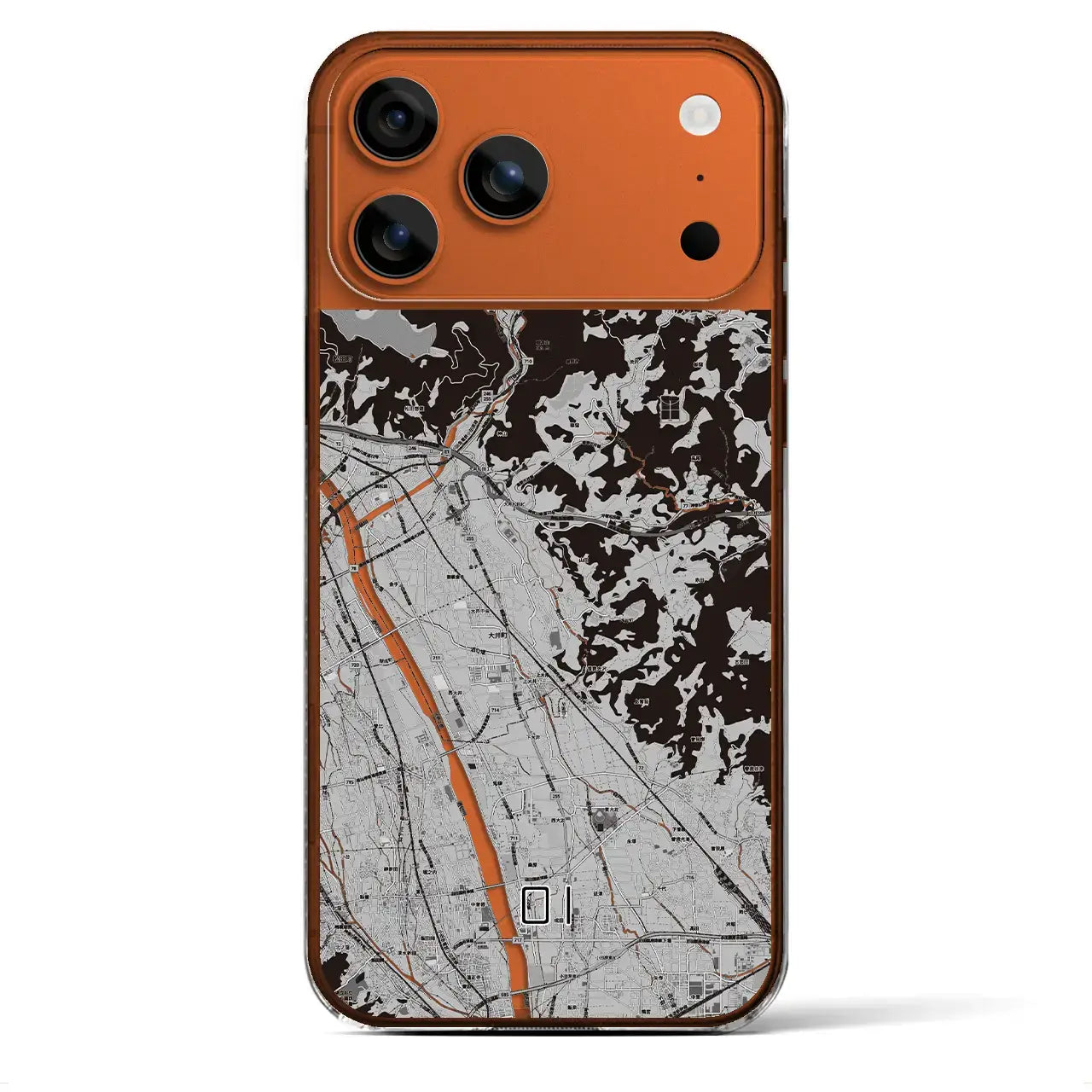 【大井(神奈川県)】地図柄iPhoneケース(クリアタイプ)