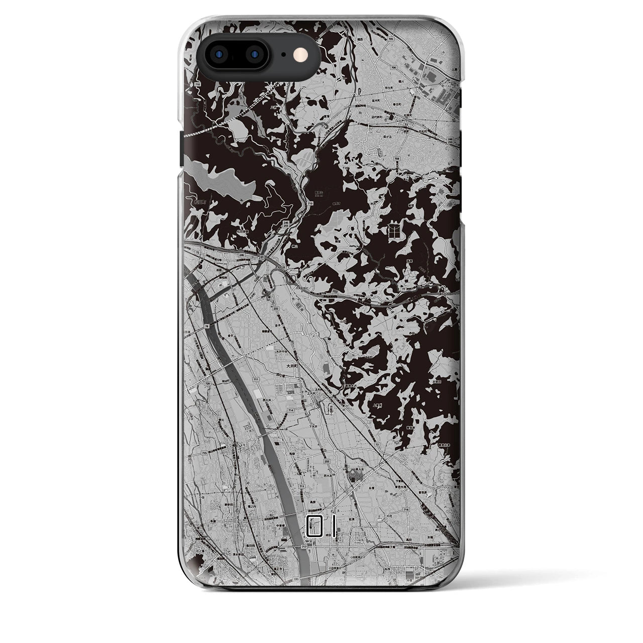 【大井(神奈川県)】地図柄iPhoneケース(クリアタイプ)
