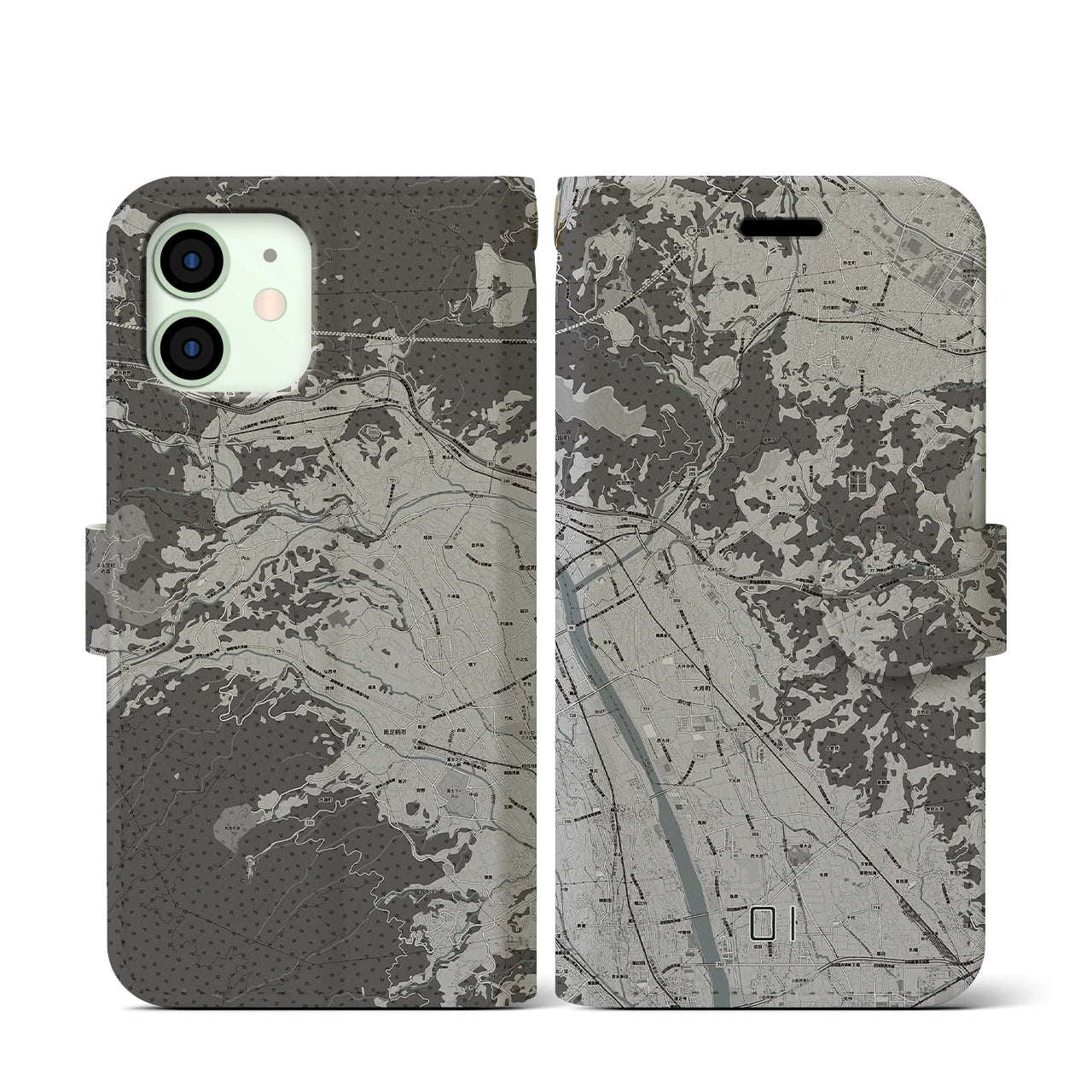 【大井(神奈川県)】地図柄iPhoneケース(手帳タイプ)